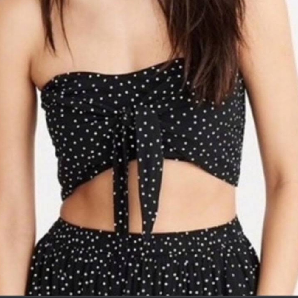 abercrombie polka dot bardot top